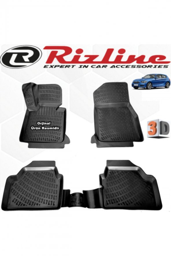 Rizline Bmw F20 3d Paspas Havuzlu Siyah 1 Serisi 2018 Sonrası 4 Parça Set 8682549924508 ürün görseli 1
