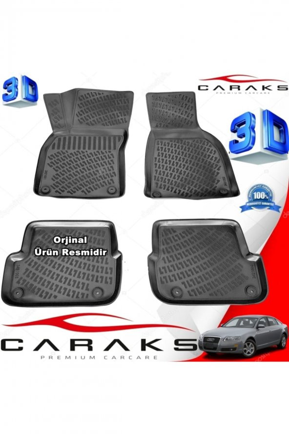 caraks Audi A6 3d Paspas Havuzlu 2004 - 2011 Arası Siyah 4 Prç. ürün görseli 1