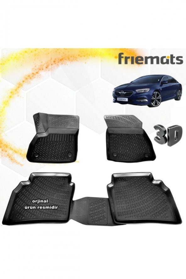 Friemats Opel Insignia 3d Paspas Havuzlu Siyah 2016 Sonrası 4 Prç ürün görseli 1