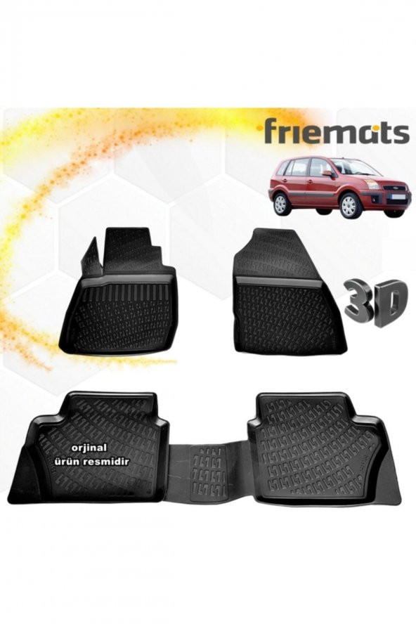Friemats Ford Fusion 3d Paspas Havuzlu Siyah 2002-2012 Arası 4 Prç ürün görseli 1