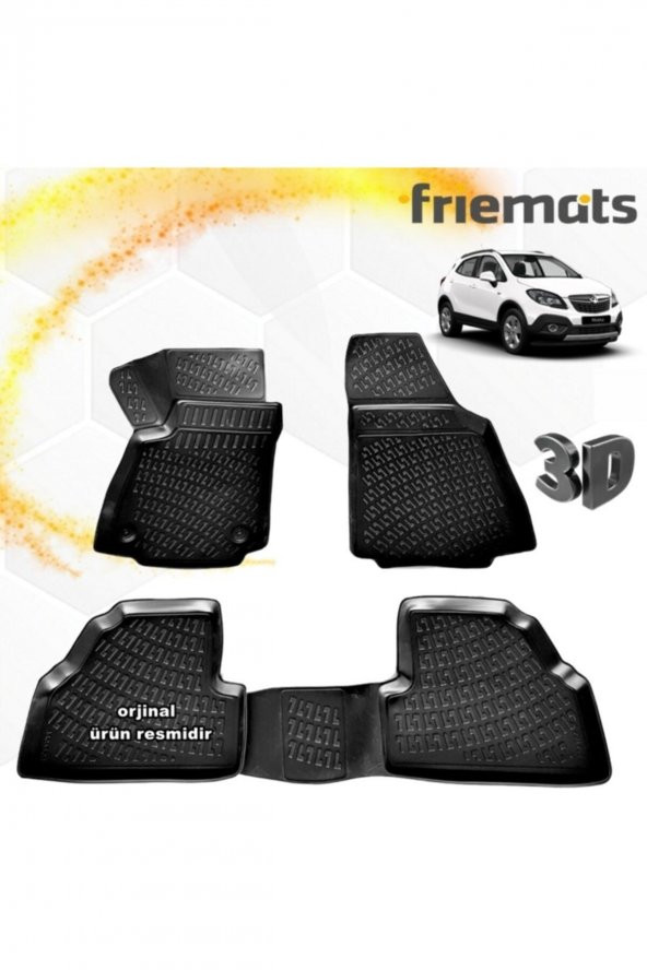 Friemats Opel Mokka 3d Paspas Havuzlu Siyah 2012-2016 Arası 4 Prç ürün görseli 1