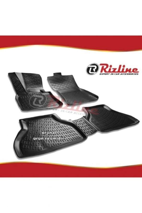 Rizline Bmw X5 3d Paspas Havuzlu Siyah 2007-2015 Arası 4 Prç ürün görseli 1