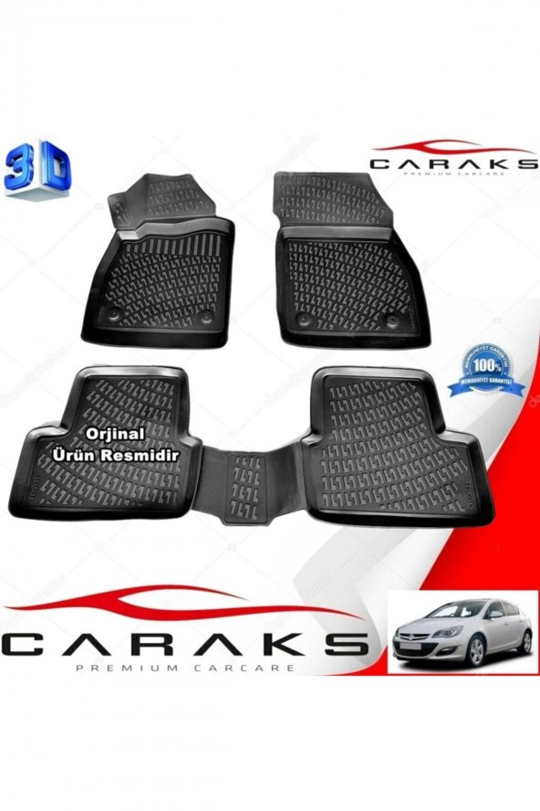 caraks Opel Astra J 3d Paspas Havuzlu Hb 2010 - 2017 Arası Siyah 4 Prç. ürün görseli 1