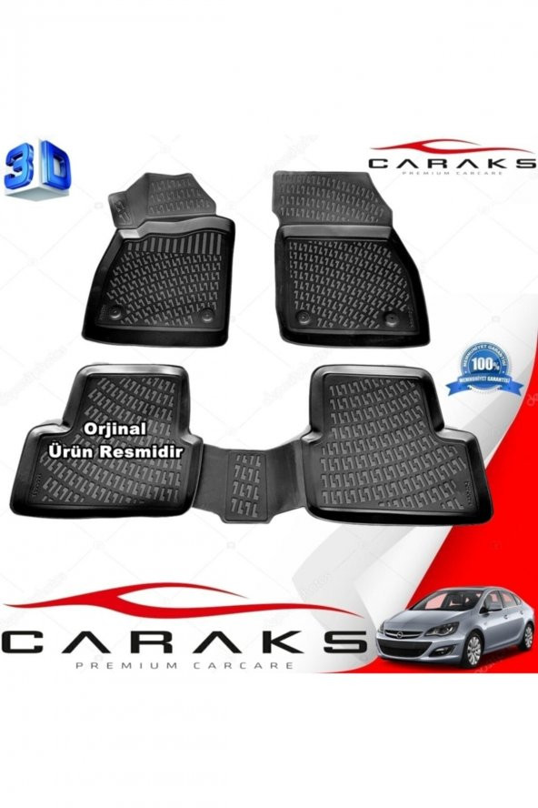 caraks Opel Astra J 3d Paspas Havuzlu Sedan 2012 - 2018 Arası Siyah 4 Prç. ürün görseli 1