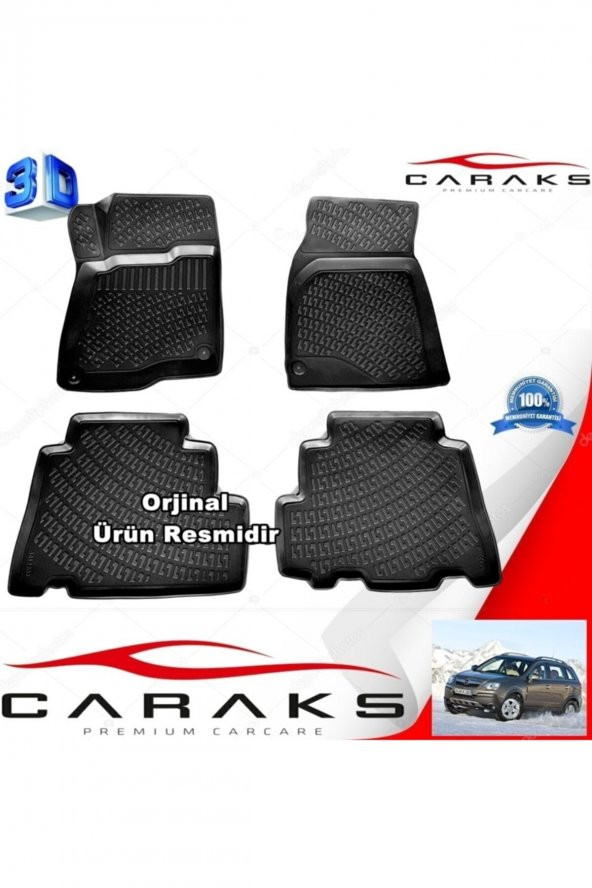 caraks Opel Antara 3d Paspas Havuzlu 2007 - 2011 Arası Siyah 4 Prç. ürün görseli 1