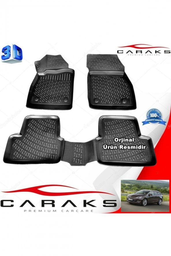 caraks Opel Astra J 3d Paspas Havuzlu Stw 2012 - 2018 Arası Siyah 4 Prç. ürün görseli 1