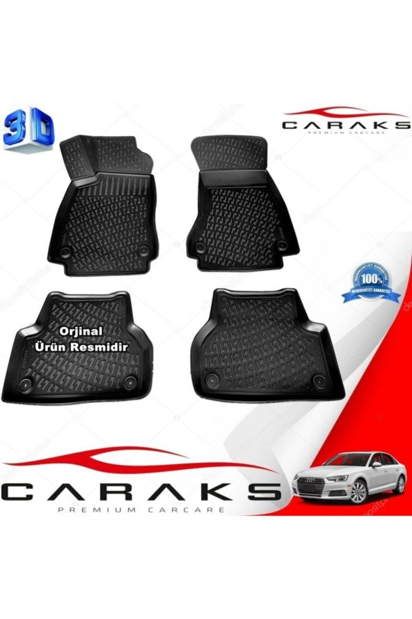 caraks Audi A4 3d Paspas Havuzlu Sedan B9 2015 - 2020 Arası Siyah 4 Prç. ürün görseli 1