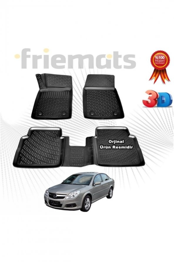 Friemats Opel Vectra C 3d Havuzlu Paspas 2002-2008 Arası Siyah 4 Parça ürün görseli 1