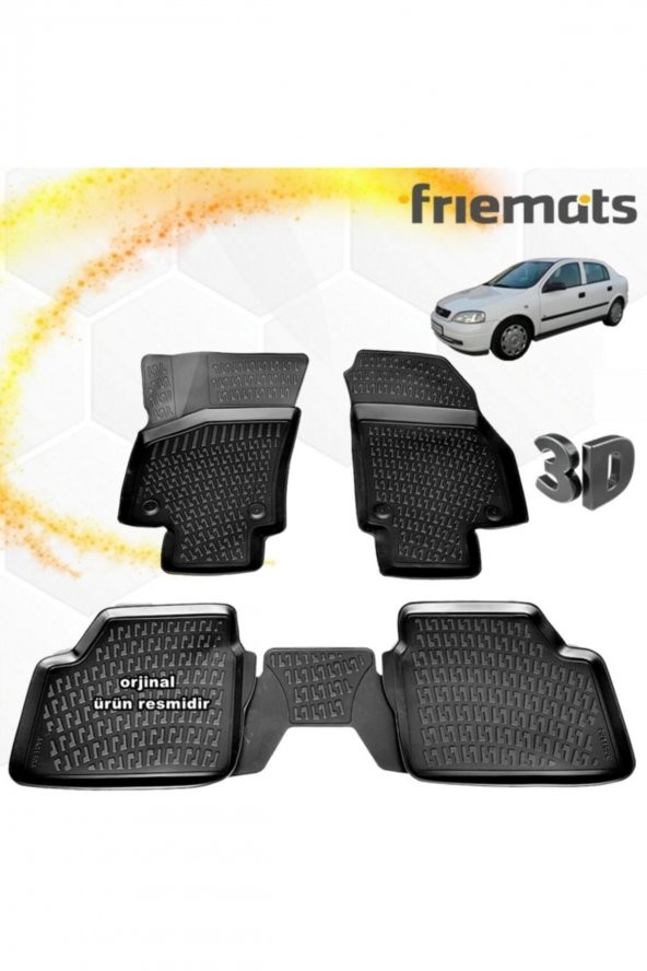 Friemats Opel Astra G 3d Paspas Havuzlu Siyah Sedan 1998-2009 Arası 4 Prç ürün görseli 1