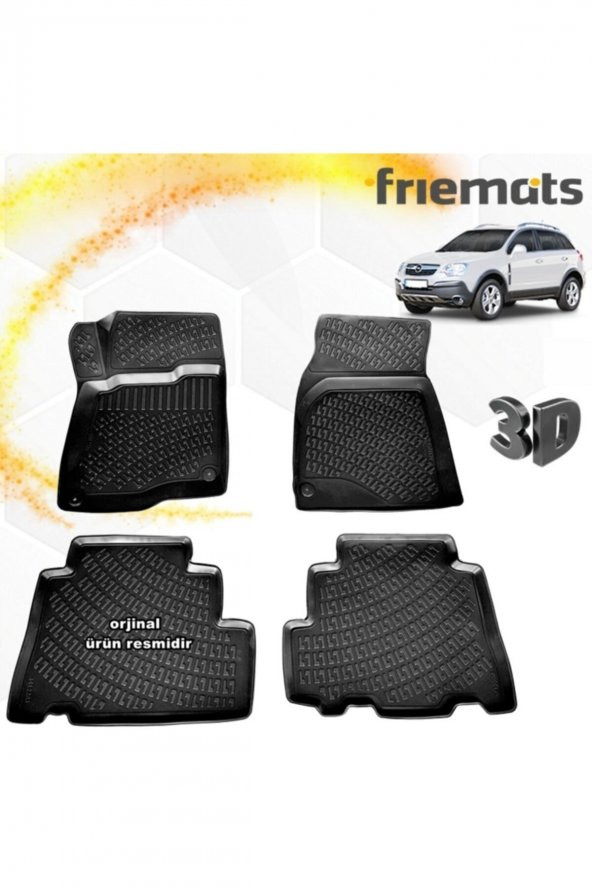 Friemats Opel Antara 3d Paspas Havuzlu Siyah 2007-2011 Arası 4 Prç ürün görseli 1