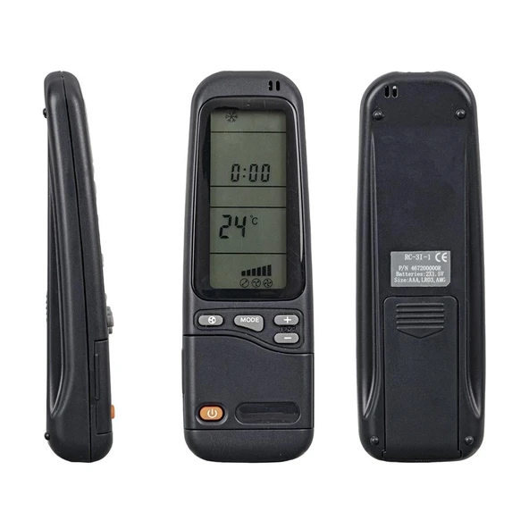 Ayt RC-3I-1 P/N 467200000R Siyah Klima Kumandası ürün görseli 1
