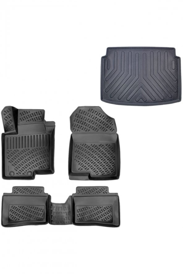 Friemats Hyundai Bayon 3d Paspas + Bagaj Havuzu 2021 Sonrası 9078961648457 ürün görseli 1