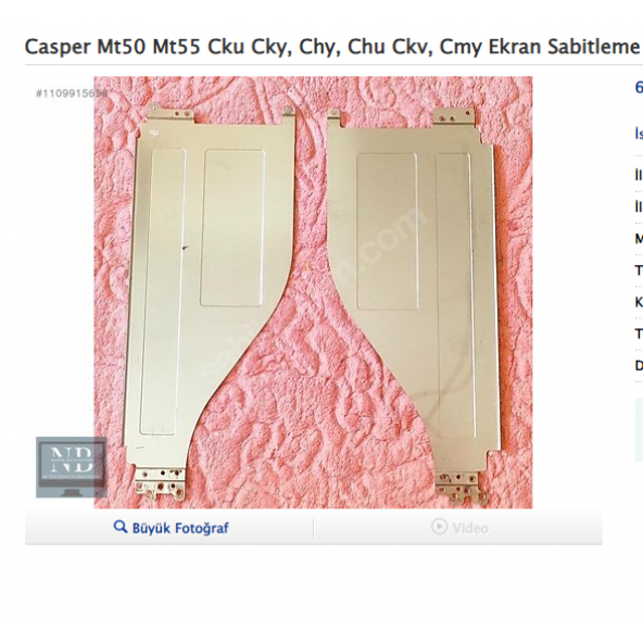 Casper Mt50 Mt55 Cku Cky, Chy, Chu Ckv, Cmy Ekran Sabitleme Sacı ürün görseli 1