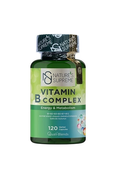 Natures Supreme Vitamin B Complex 120 Kapsül ürün görseli 1