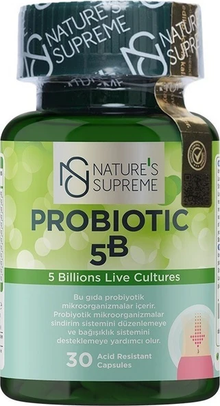 Natures Supreme Probiotic 5B 30 Kapsül ürün görseli 1