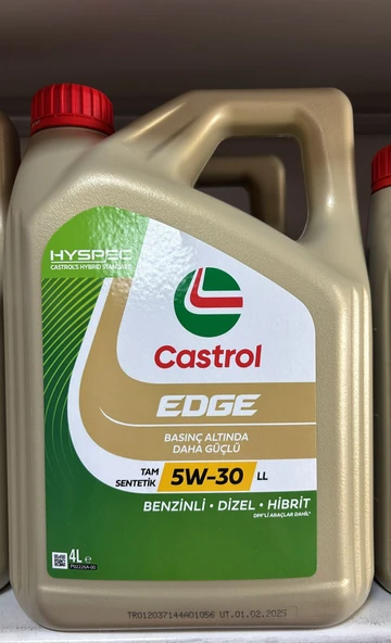 CASTROL EDGE 5W30 LL 4 LT 2025 ÜRETİM ürün görseli 1