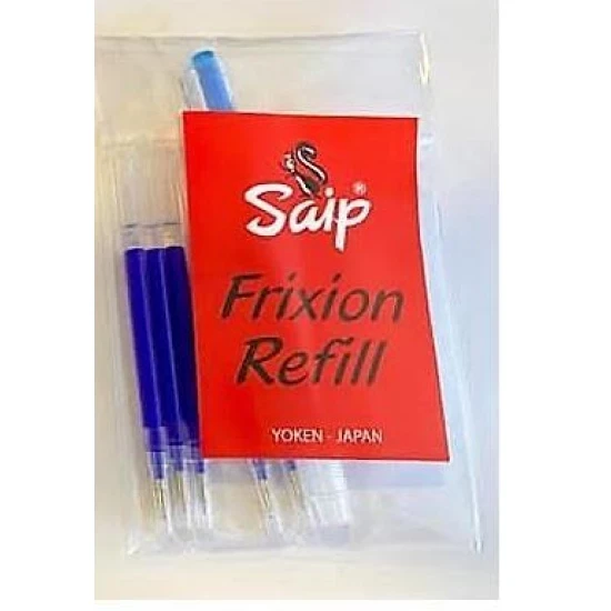 Saip Frixion Kalem Seti MAVİ (Bir Kalem 5 Yedek) ürün görseli 1