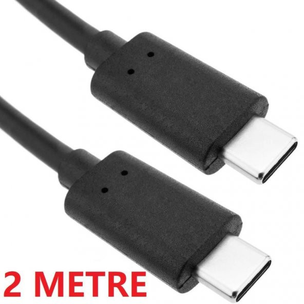 Type C To Type Erkek Erkek Data Şarj Kablosu 2 Metre - Resim 4