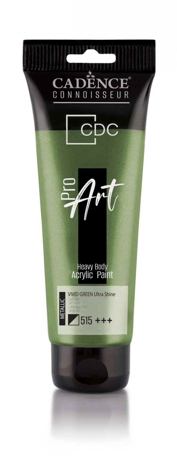PROART HEAVY BODY  METALİK ULTRA PARLAK AKRİLİK BOYA PRD-515 CANLI YEŞİL 120ML ürün görseli 1