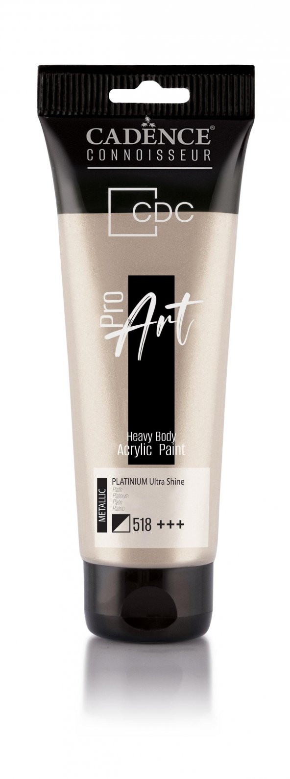 PROART HEAVY BODY  METALİK ULTRA PARLAK AKRİLİK BOYA PRD-518 PLATİN 120ML ürün görseli 1