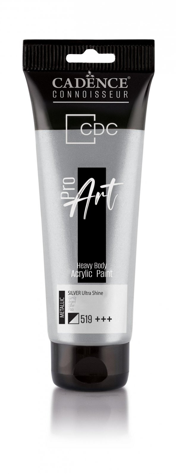 PROART HEAVY BODY  METALİK ULTRA PARLAK AKRİLİK BOYA PRD-519 GÜMÜŞ 120ML ürün görseli 1