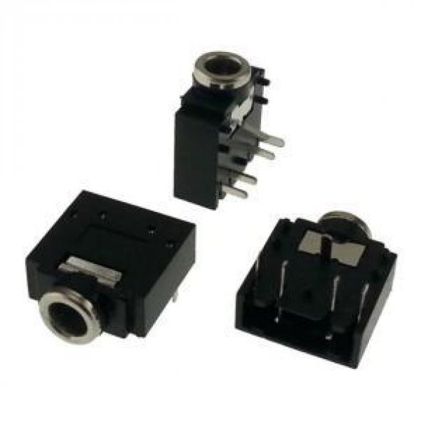 3.5 mm TRS Stereo Kart Tipi Dişi Jack - Yatay Soket ürün görseli 1