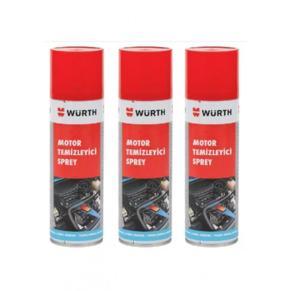 Würth Motor Temizleyici Temizleme Spreyi 500 Ml (3 Adet) ürün görseli 1