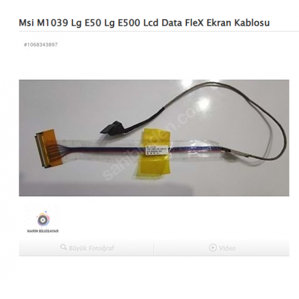 Msi M1039 Lg E50 Lg E500 Lcd Data FleX Ekran Kablosu ürün görseli 1