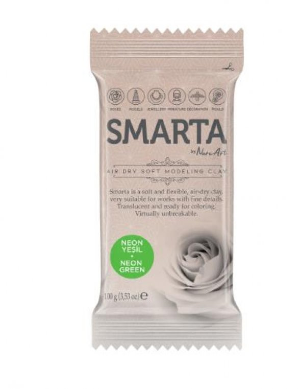 SMARTA HAVAYLA KURUYAN MODELLEME HAMURU NEON YEŞİL 100 GR ürün görseli 1