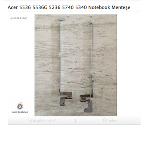 Acer 5536 5536G 5236 5740 5340 Notebook Menteşe ürün görseli 1
