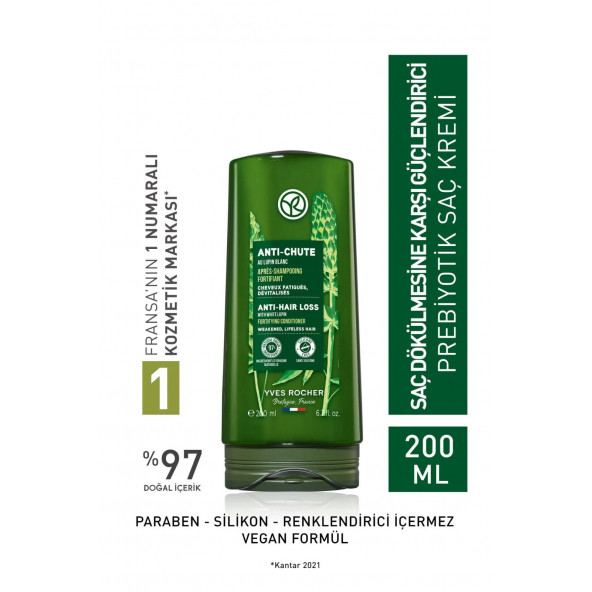 YVES ROCHER Saç Dökülmesine Karşı (anti-chute) Güçlendirici Prebiyotik Saç Kremi ürün görseli 1