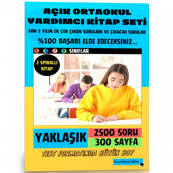 Açık Ortaokul Yardımcı Kitap Seti (2 Spiralli Kitap) ürün görseli 1