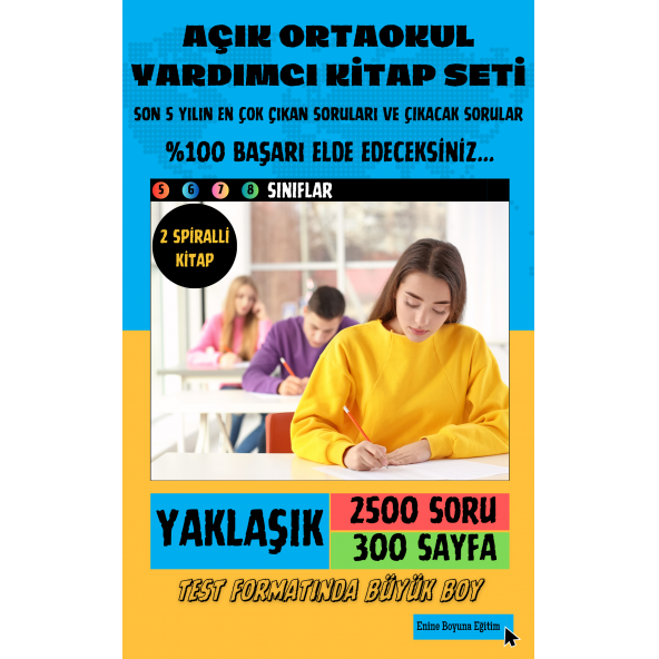 Açık Ortaokul Yardımcı Kitap Seti (2 Spiralli Kitap) - Resim 2