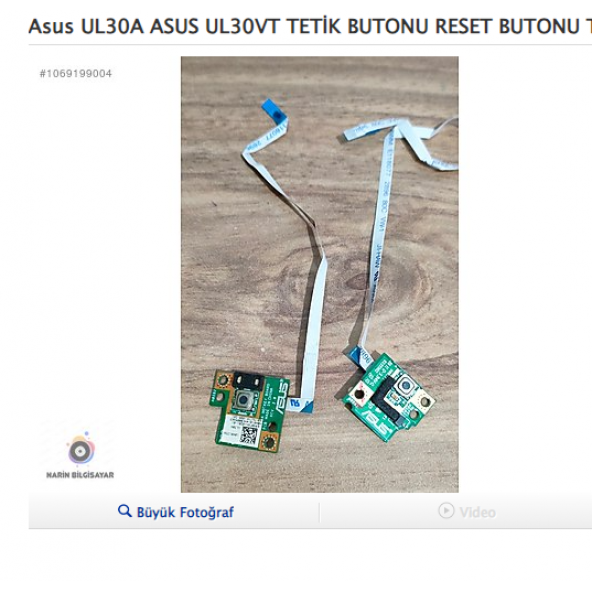 Asus UL30A ASUS UL30VT TETİK BUTONU VE RESET BUTONU TAKIMI ürün görseli 1