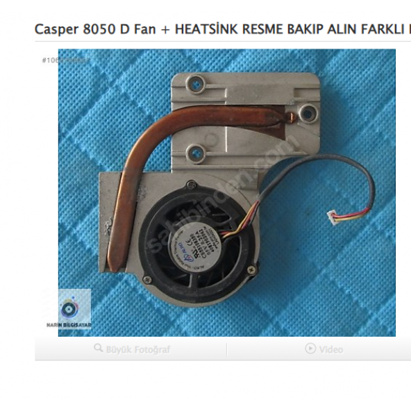 Casper 8050 D Fan + HEATSİNK RESME BAKIP ALIN FARKLI MODEL VAR ürün görseli 1