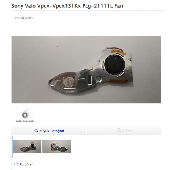 Sony Vaio Vpcx Vpcx131Kx Pcg-21111L Fan ürün görseli 1