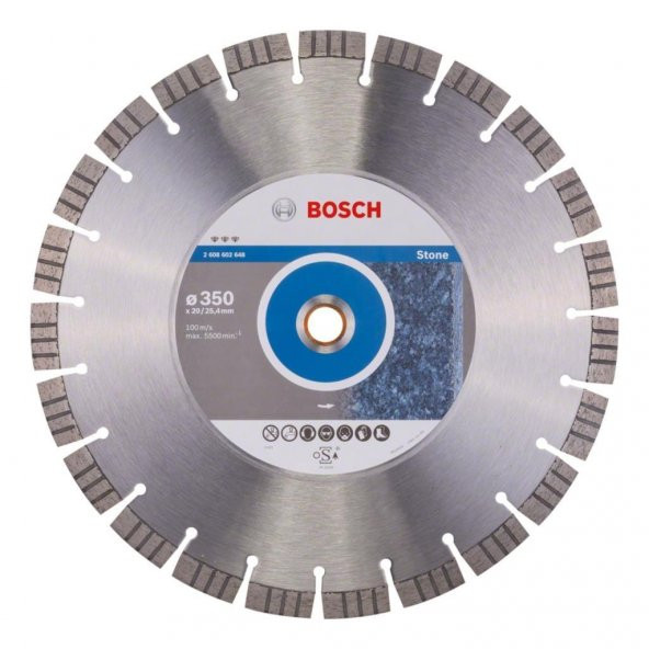 Bosch Best 350x25,40 Elmas Taş Kesme Diski 2608602648 ürün görseli 1