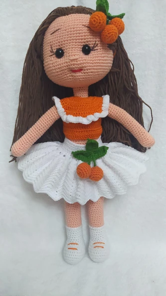 Portakal Karnaval Bebek Amigurumi Organik Oyuncak ürün görseli 1