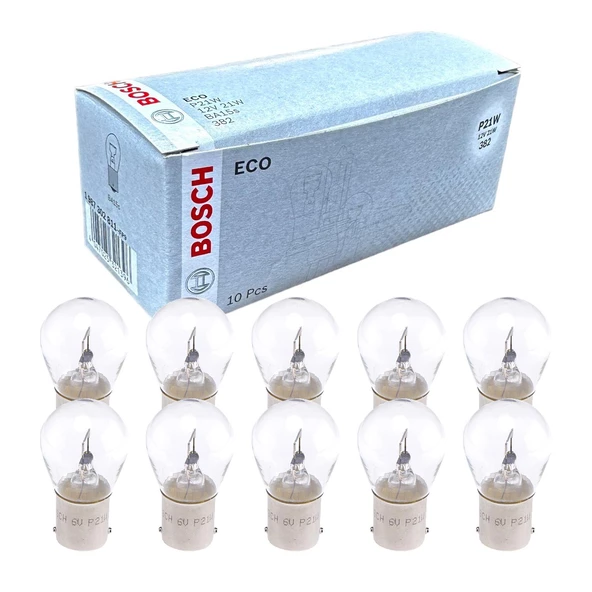 BOSCH Ampul 12V 21W 93 BA15s Sinyal Tek Duy 10 ADET ürün görseli 1
