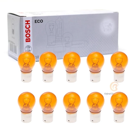 BOSCH AMPUL 12V 21W 93 YAKIN TIRNAK SARI 10 ADET ürün görseli 1