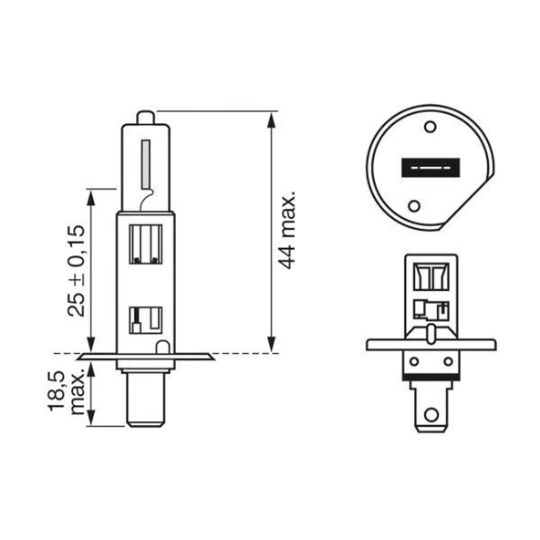 BOSCH AMPUL H1 12V 55W - Resim 4