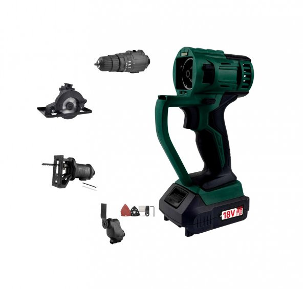 Klpro Klms18-20 18 V 2 Ah Li-On Çift Akülü Darbeli Vidalama Multi Set ürün görseli 1