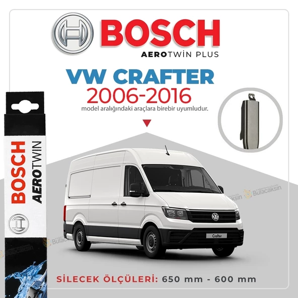 Bosch Aerotwin Muz Silecek Takımı Volkswagen Crafter 2006-2016 ile uyumlu ürün görseli 1