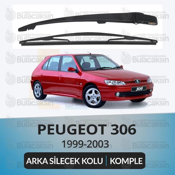 Peugeot 306 N5 1997-2003 Komple Arka Silecek Kolu Ve Süpürgesi Seti ürün görseli 1