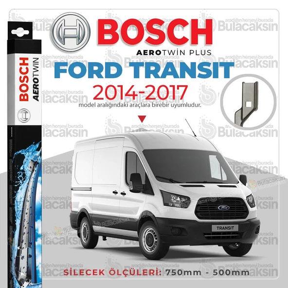 Bosch Aerotwin Muz Silecek Takımı Ford Transit 2014-2017 ile uyumlu ürün görseli 1