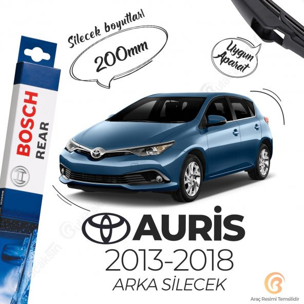 Bosch Rear Arka Silecek Toyota Auris 2013-2018 H200 ile uyumlu ürün görseli 1