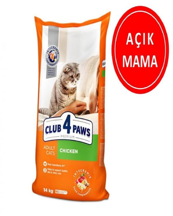 Club4Paws Premium Adult Tavuklu Yetişkin Kedi Maması 1 Kg AÇIK ürün görseli 1