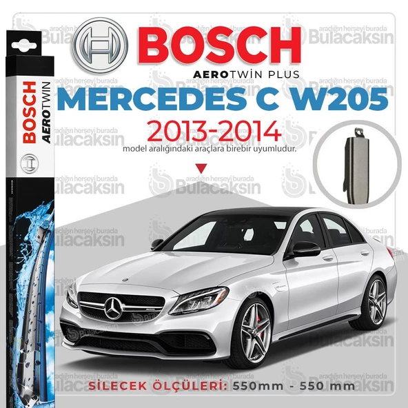 Muz Silecek Takımı Mercedes C W205 2013-2014 ile uyumlu