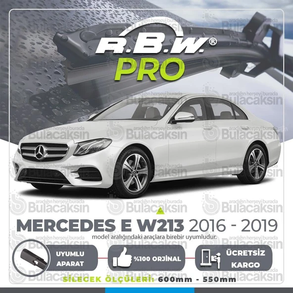 RBW PRO Muz Silecek Takımı Mercedes E W213 2016-2019 ile uyumlu ürün görseli 1