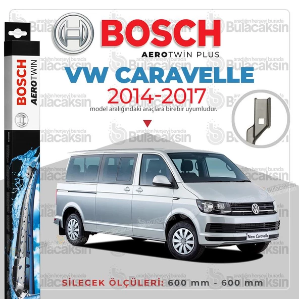 Bosch Aerotwin Muz Silecek Takımı Vw Caravelle 2014-2017 ile uyumlu ürün görseli 1